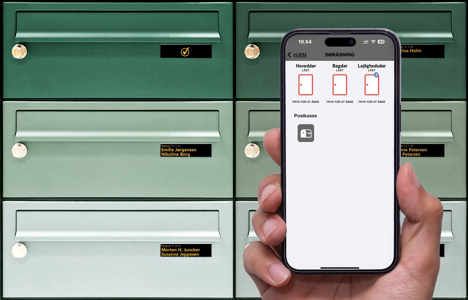 Åben-din-postkasse-med-mobilen Brug Scantron MultiApp til at åbne døre og din egen postkasse