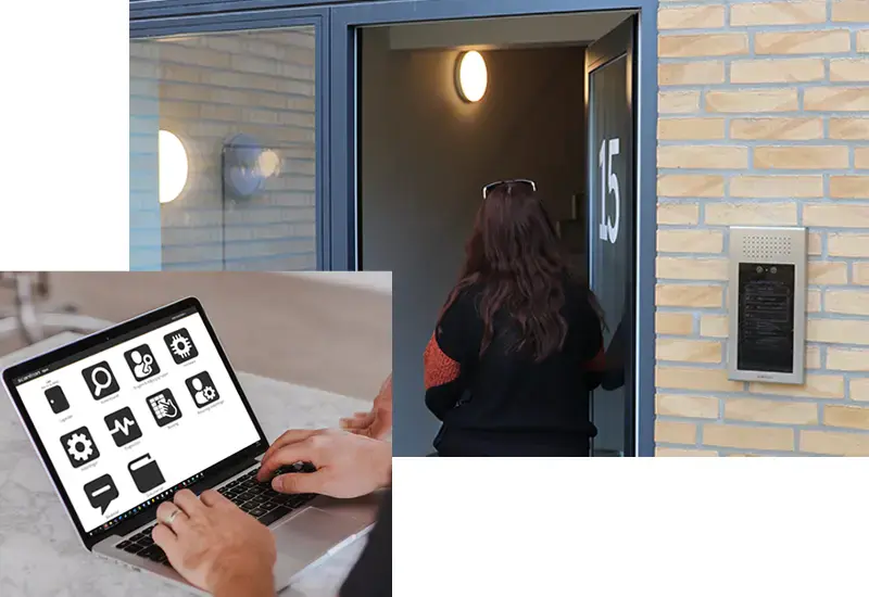 Styr al adgang til ejendommen direkte fra PC'en.