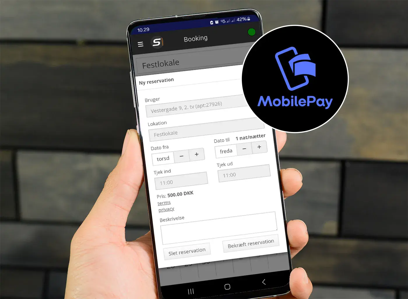 Betal med MobilePay direkte fra bookingsystemet i MultiApp